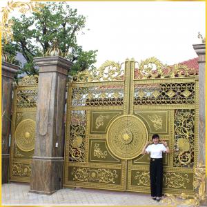 Công trình cổng nhôm đúc trống đồng tứ linh tại Biên Hòa